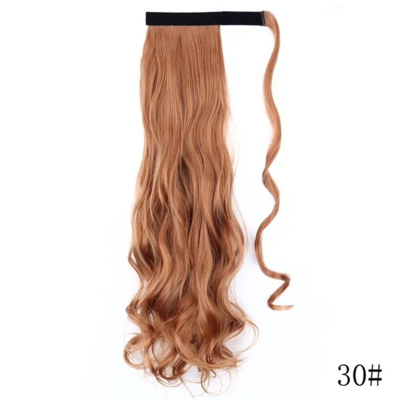 CLIP ON PONYTAIL EXTENSION BODY WAVE SYNTHETIC HAIR 26&quot;