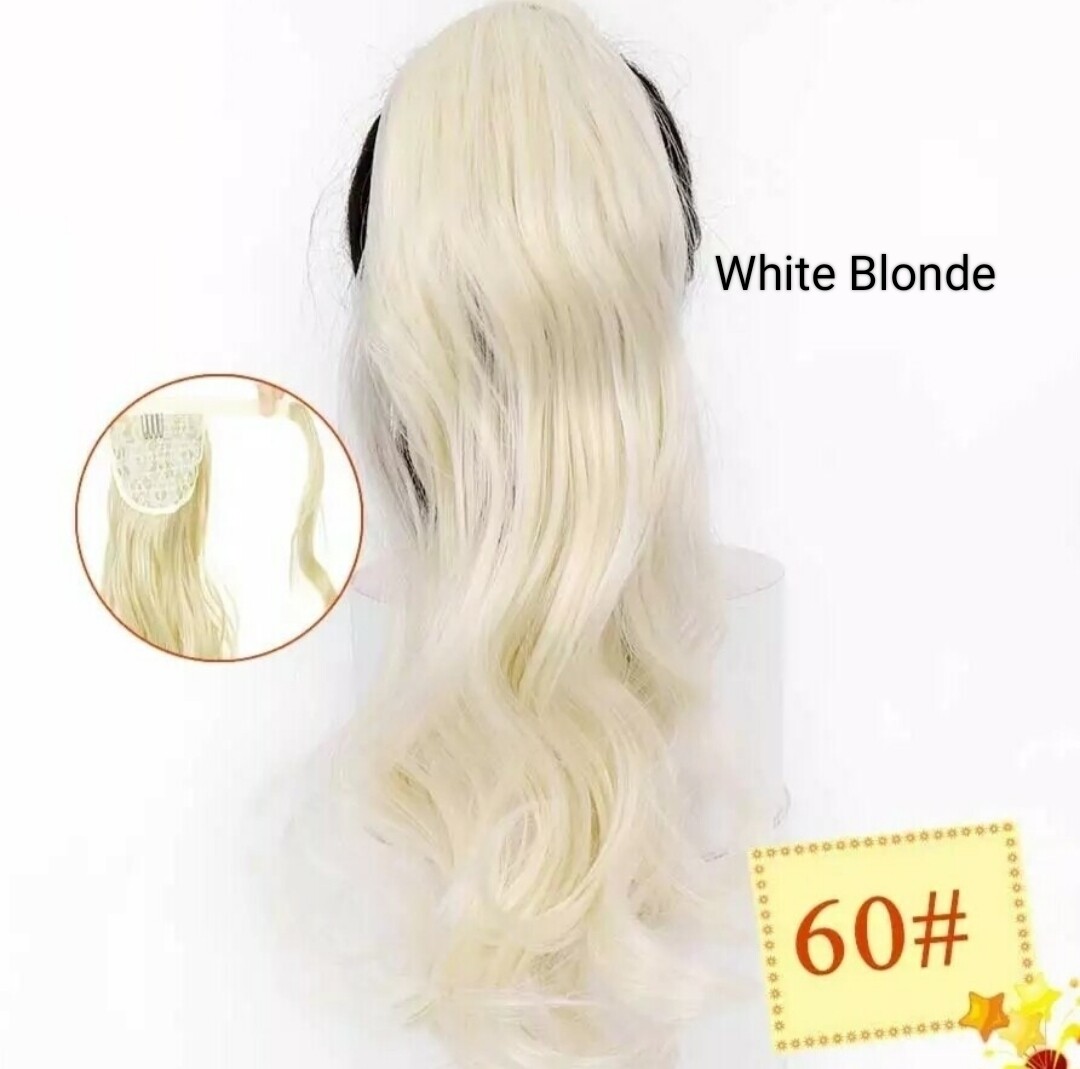 CLIP ON PONYTAIL EXTENSION BODY WAVE SYNTHETIC HAIR 26&quot;