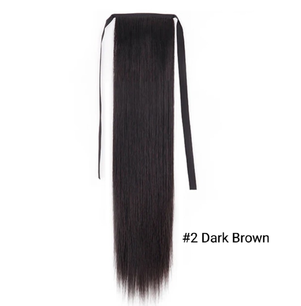 CLIP ON PONYTAIL EXTENSION STRAIGHT SYNTHETIC HAIR 34&quot;