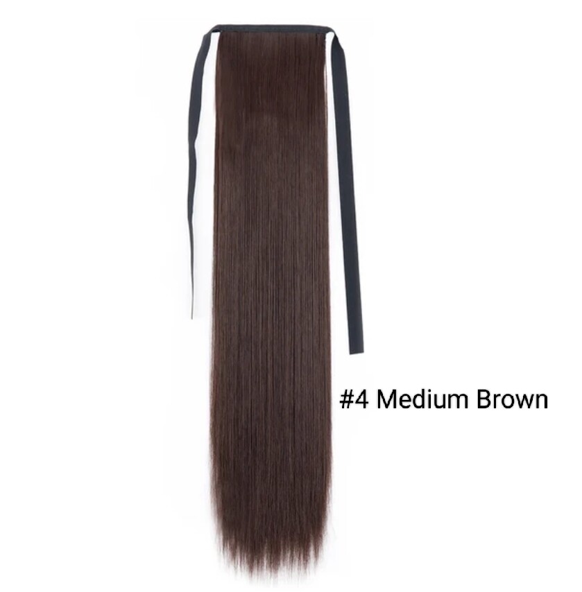 CLIP ON PONYTAIL EXTENSION STRAIGHT SYNTHETIC HAIR 34&quot;
