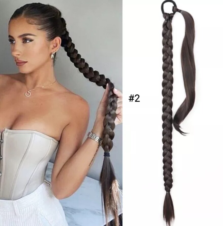TIE ON PONYTAIL EXTENSION SYNTHETIC HAIR 34&quot;