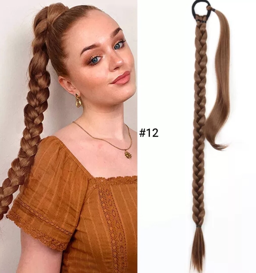 TIE ON PONYTAIL EXTENSION SYNTHETIC HAIR 34&quot;