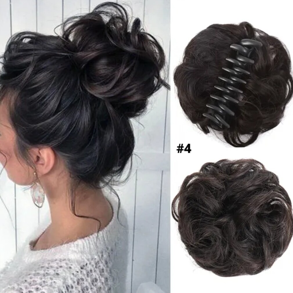 CLAW ON SYNTHETIC HAIR MESSY BUN
