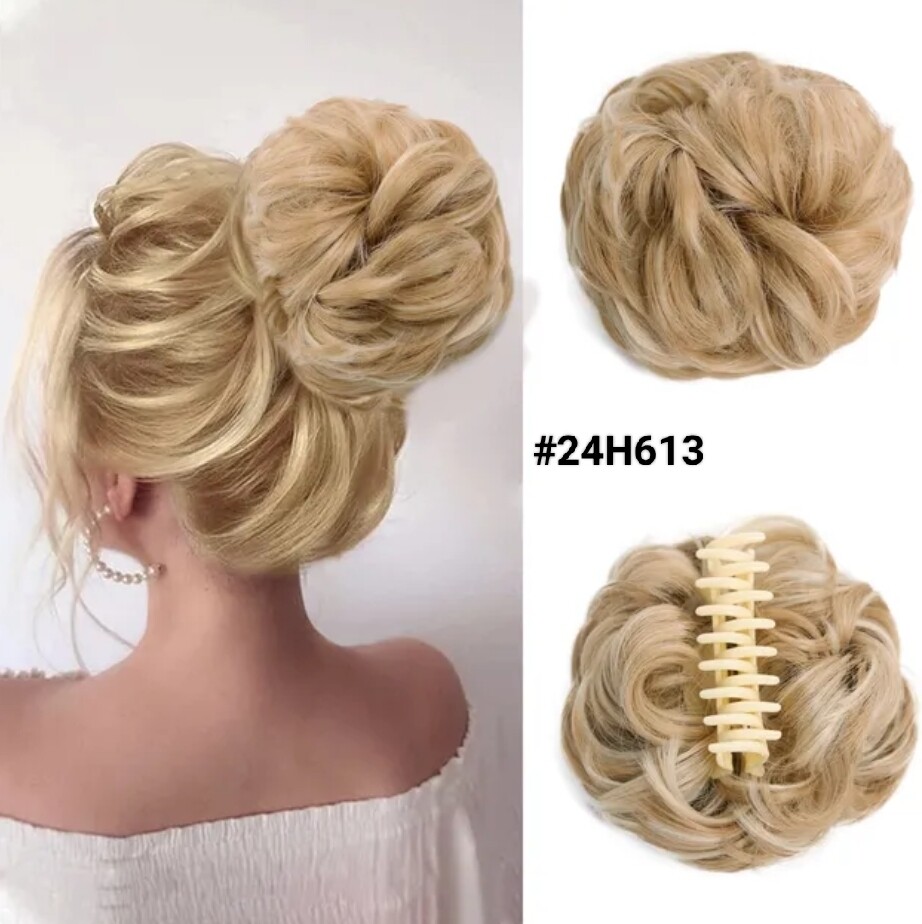 CLAW ON SYNTHETIC HAIR MESSY BUN