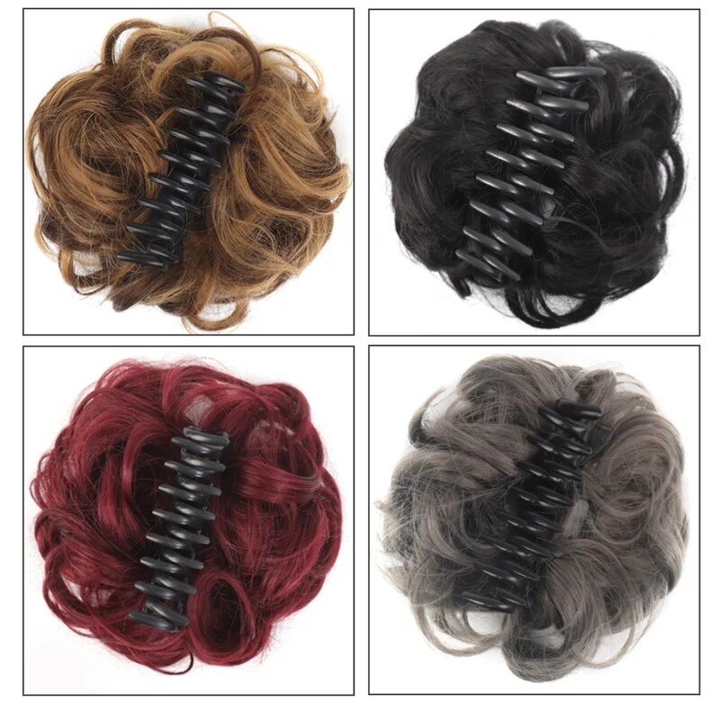 MESSY BUN CLAW ON SYNTHETIC HAIR 