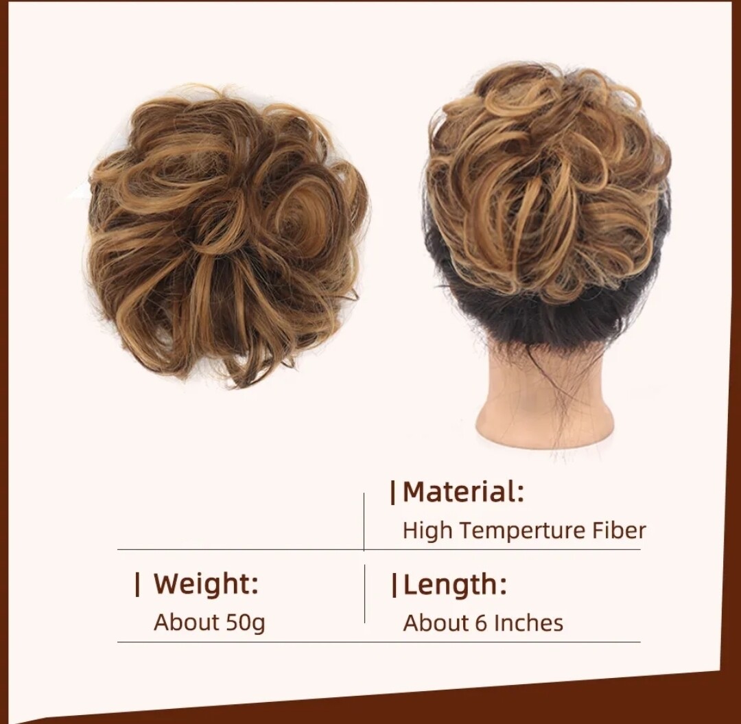 CLAW ON SYNTHETIC HAIR MESSY BUN