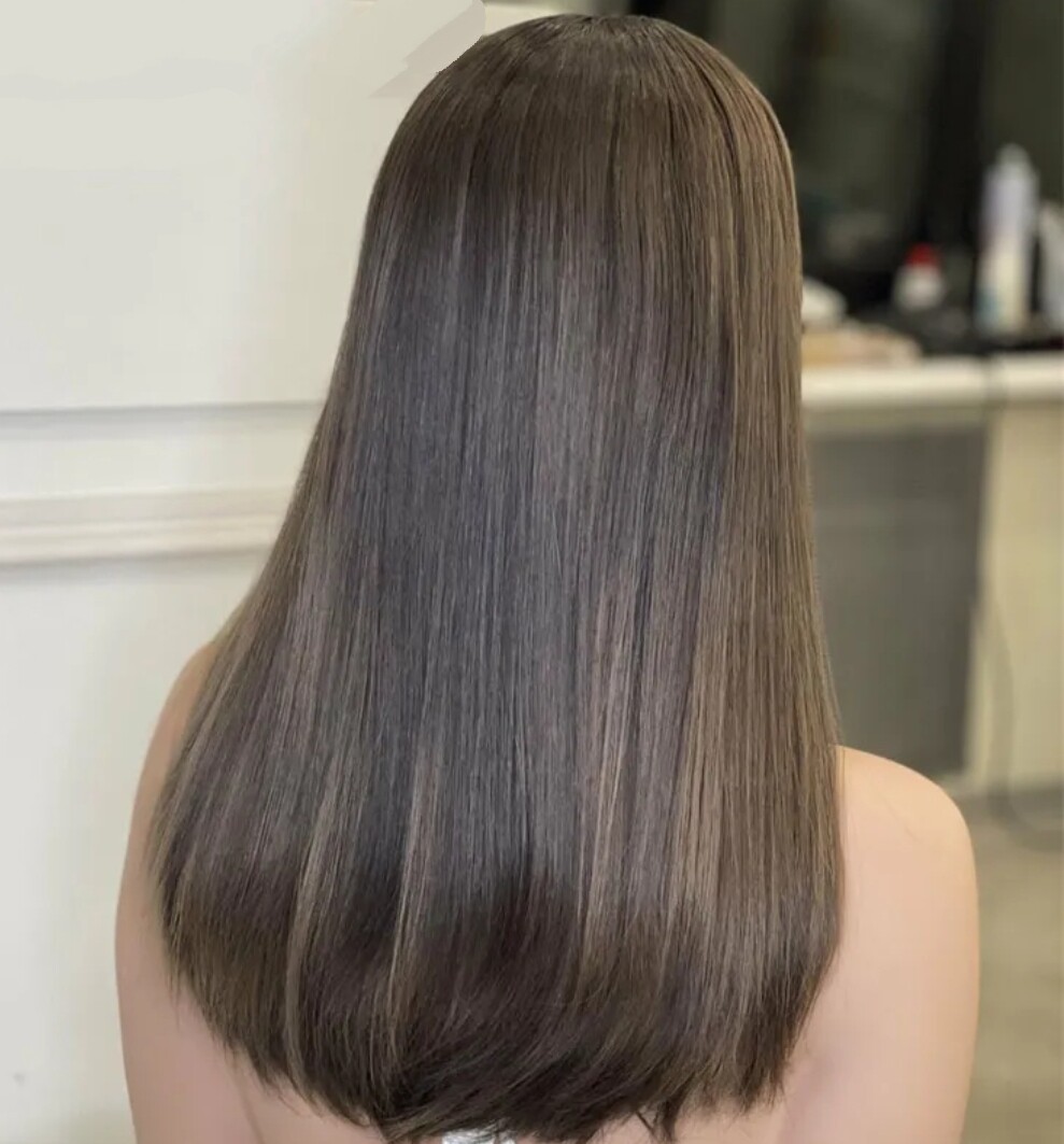 Tanya Wig | Chocolate Brown with Highlights Human Hair