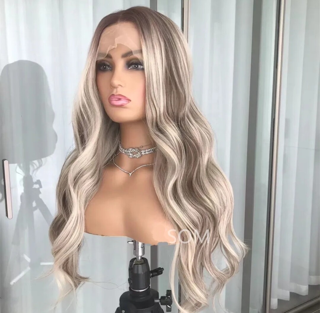 Teagan Wig | Ash Blonde Foiled Free Part Lace Front