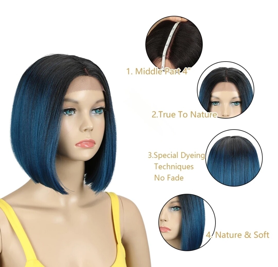 Cosplay Wigs | Blunt Coloured Lace Front Bobs
