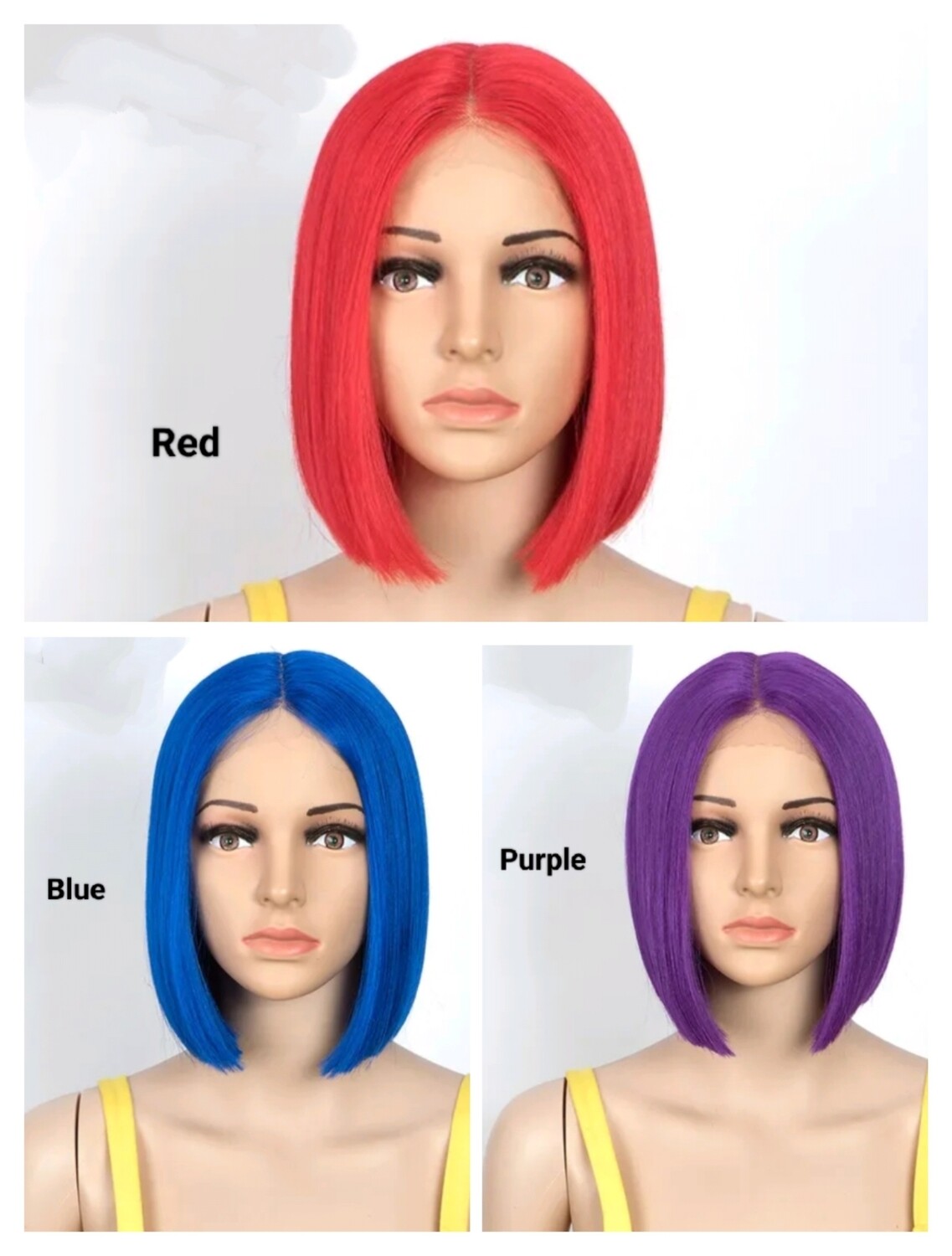 Cosplay Wigs | Blunt Coloured Lace Front Bobs