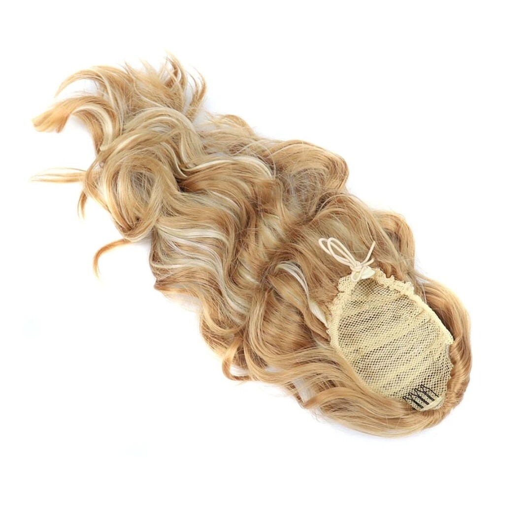 DRAWSTRING PONYTAIL EXTENSION WAVY SYNTHETIC HAIR 26&quot;