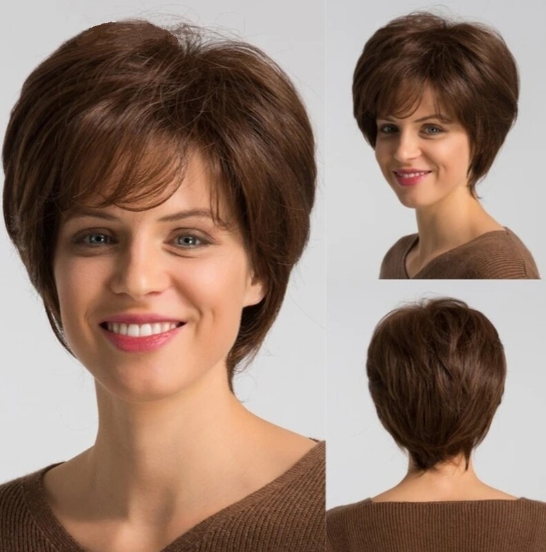 Gwen Wig | Auburn Brown Human Hair Blend