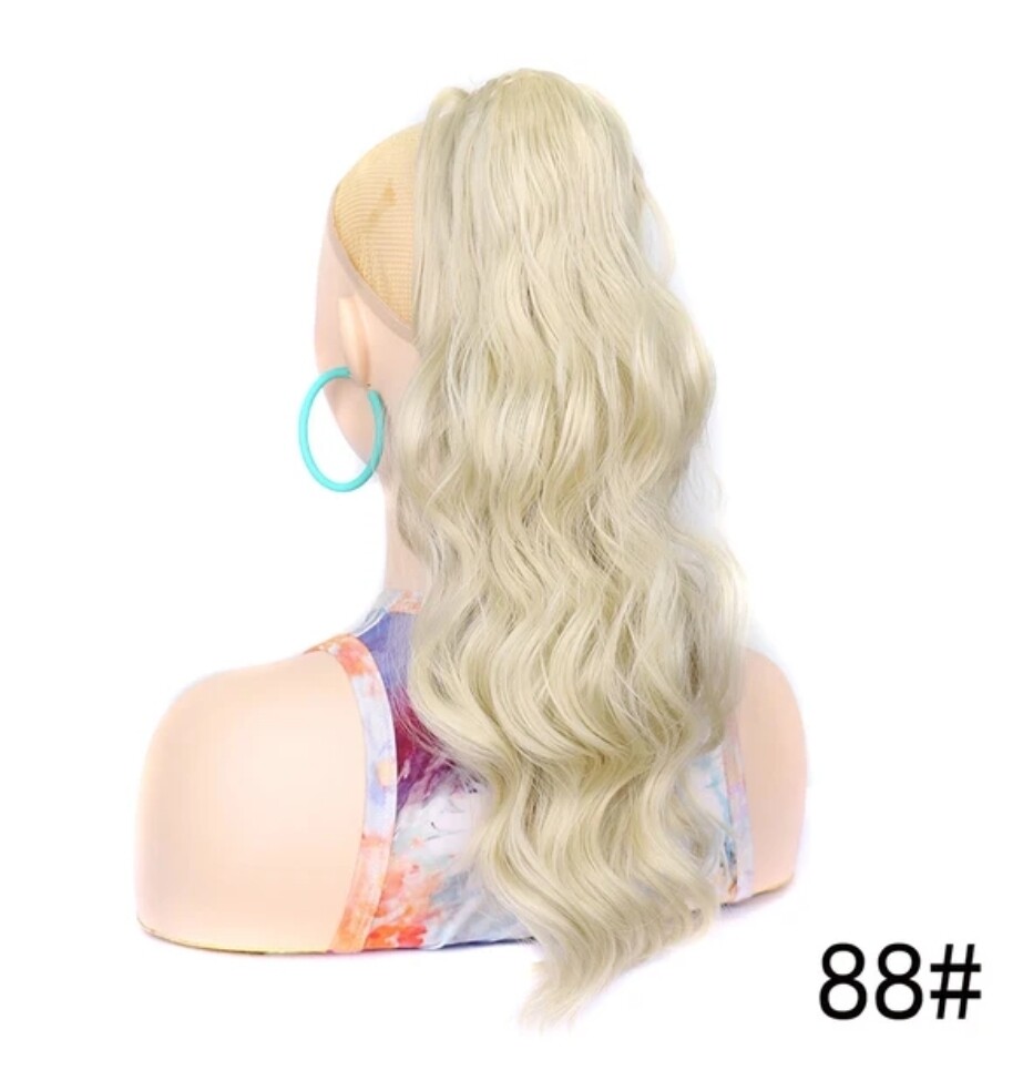 DRAWSTRING PONYTAIL EXTENSION WAVY SYNTHETIC HAIR 26&quot;