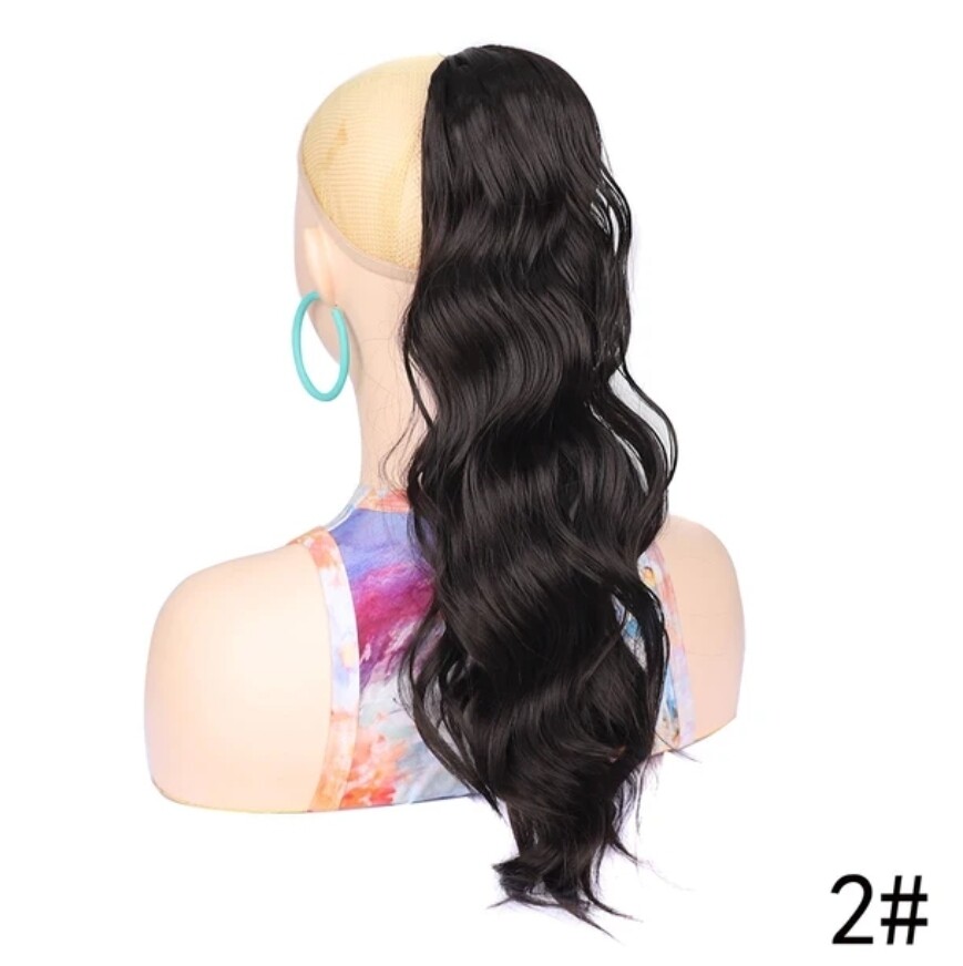 DRAWSTRING PONYTAIL EXTENSION WAVY SYNTHETIC HAIR 26&quot;
