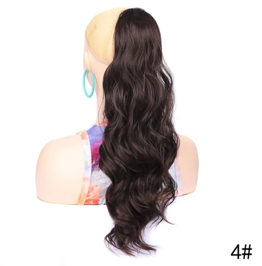 DRAWSTRING PONYTAIL EXTENSION WAVY SYNTHETIC HAIR 26&quot;