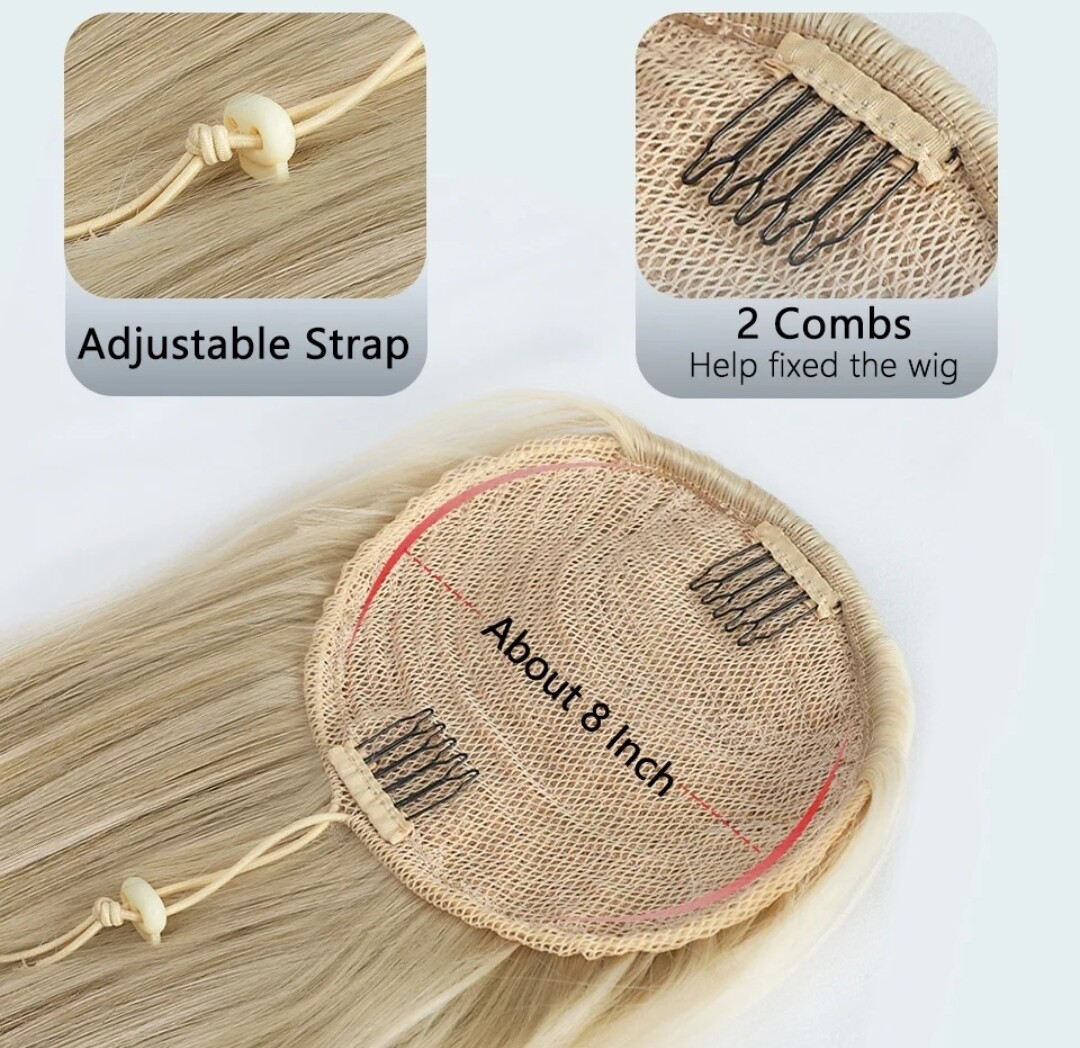DRAWSTRING PONYTAIL EXTENSION STRAIGHT SYNTHETIC HAIR 26&quot;