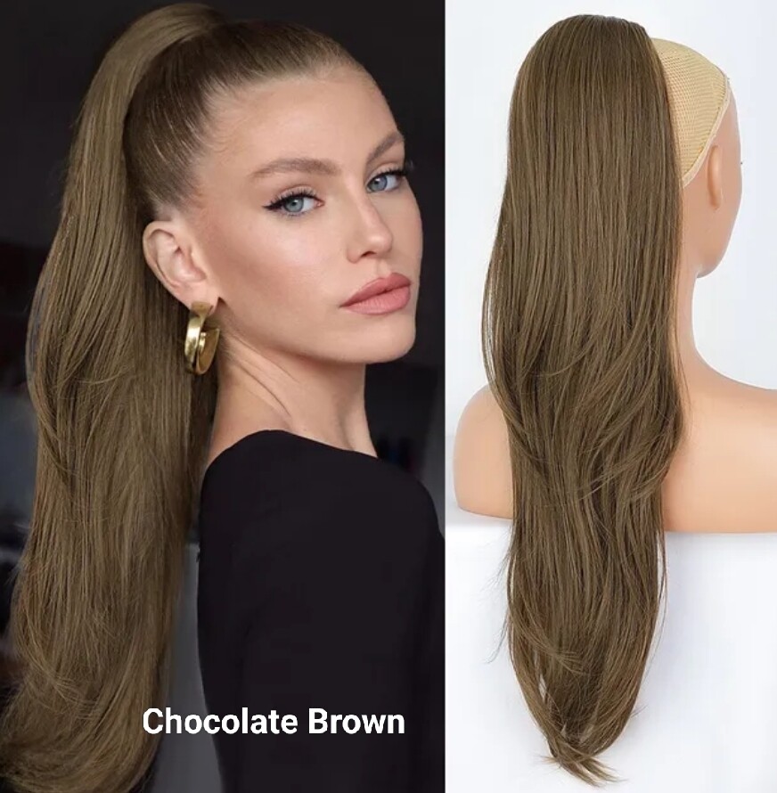DRAWSTRING PONYTAIL EXTENSION STRAIGHT SYNTHETIC HAIR 26&quot;