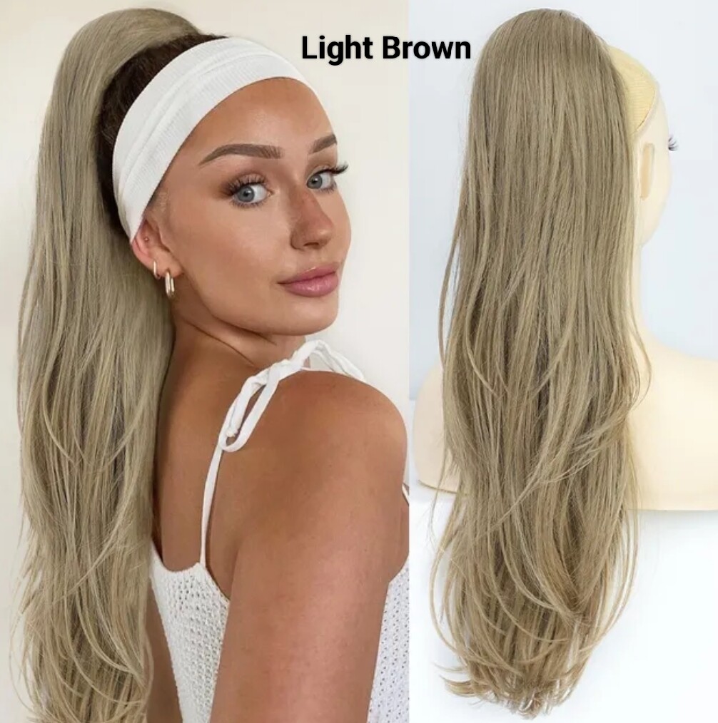 DRAWSTRING PONYTAIL EXTENSION STRAIGHT SYNTHETIC HAIR 26&quot;