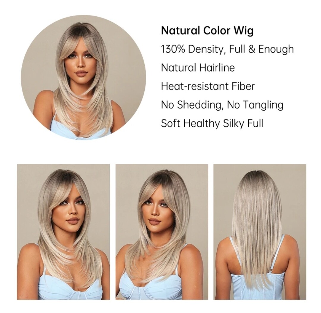 Luzy Wig | Ash Blonde Layered Balayage