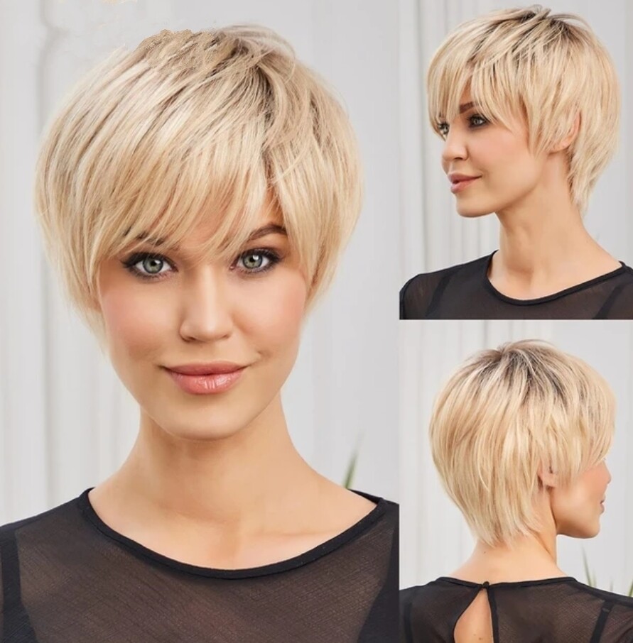 Oriana Wig | Light Blonde Ombre Human Hair