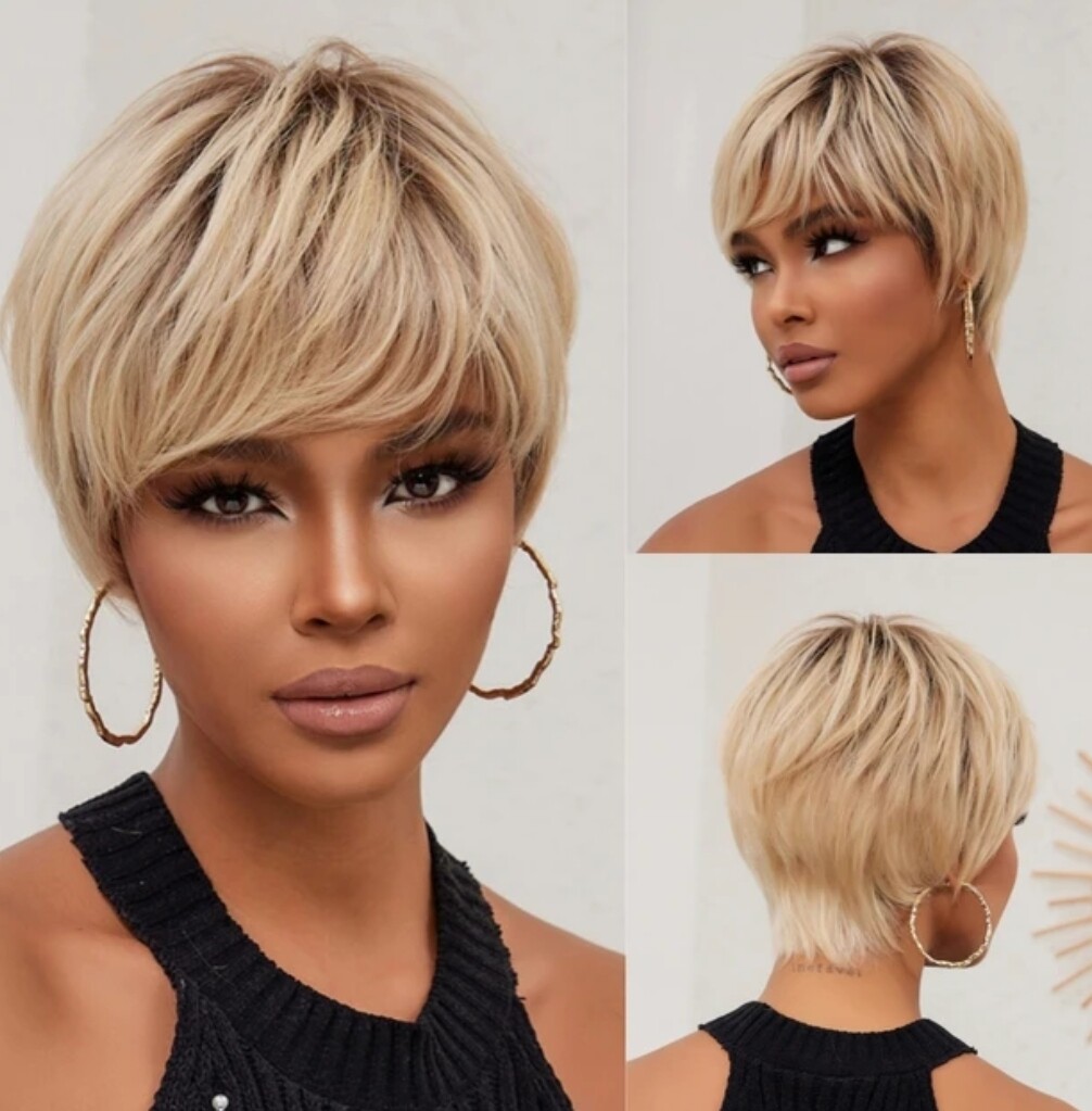 Oriana Wig | Light Blonde Ombre Human Hair