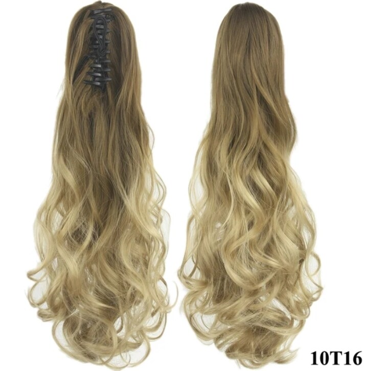 CLAW ON PONYTAIL EXTENSION BODY WAVE SYNTHETIC HAIR 26&quot;