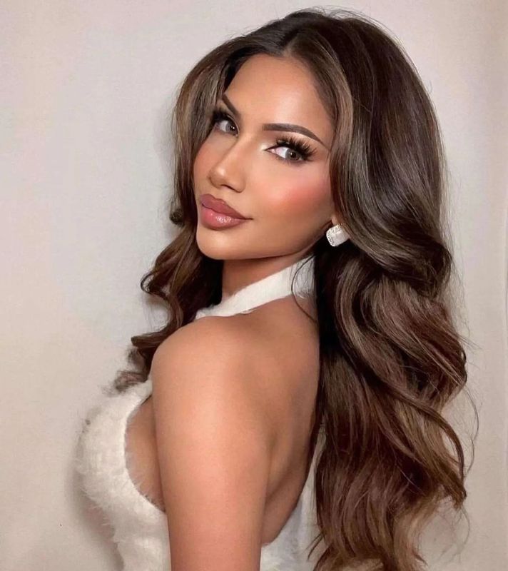 Mindy Wig | Dark Brown with Frontal Highlights Human Hair Lace Front