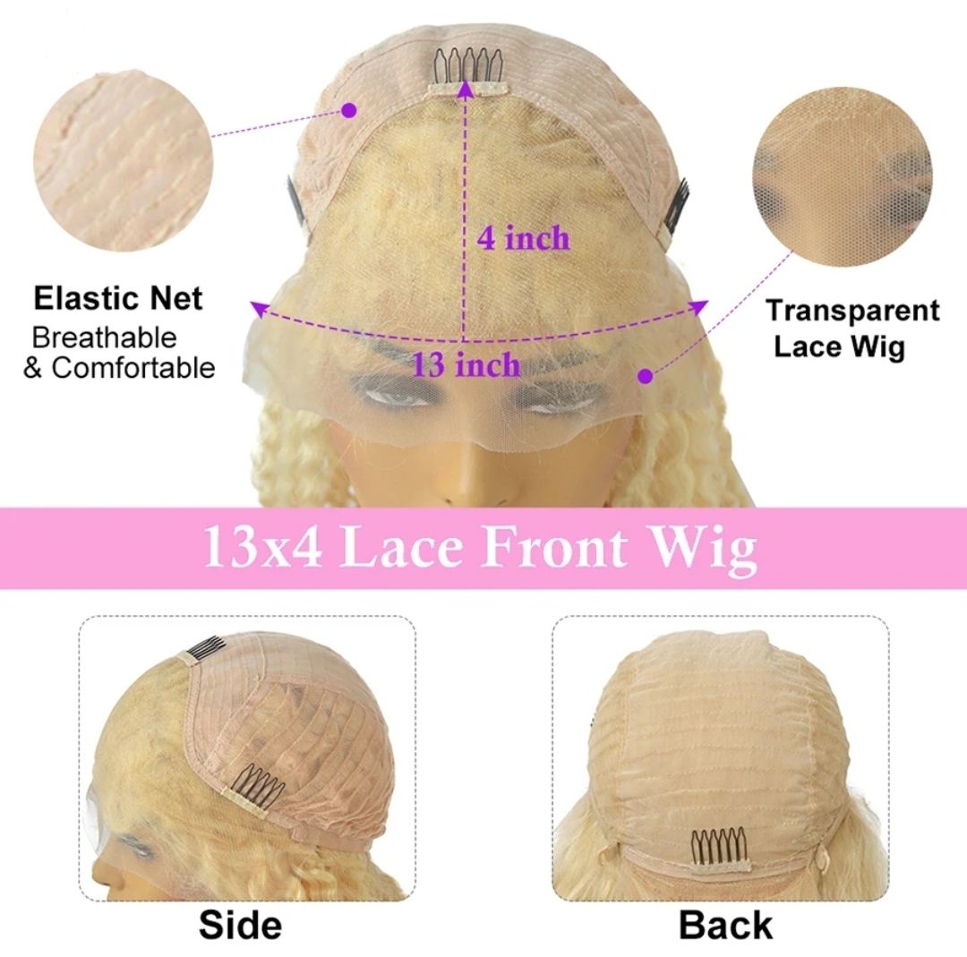 Violet Wig | Platinum Blonde Ombre Human Hair Lace Front 