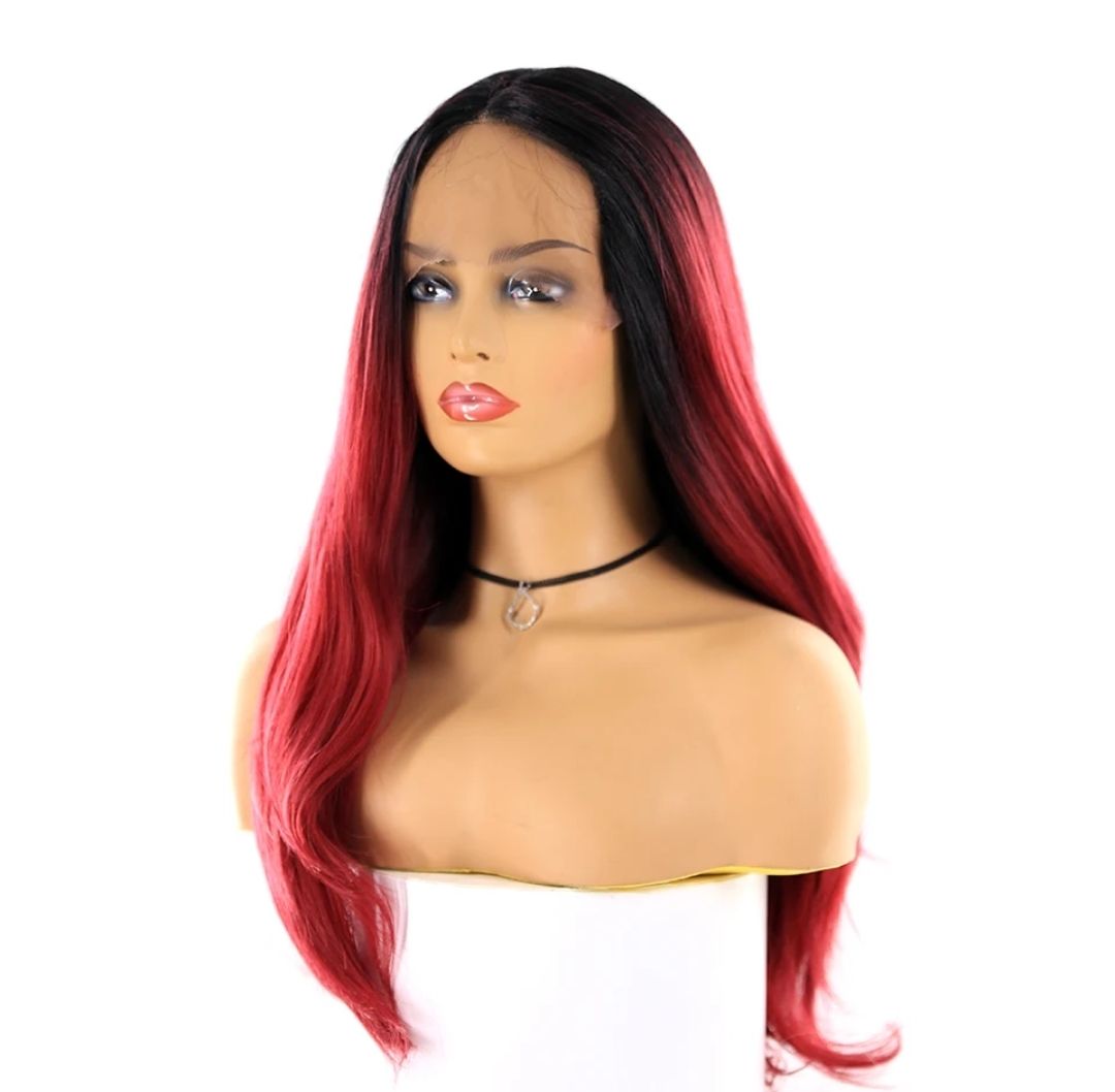 Amanda Wig | Wine Red Ombre Lace Front