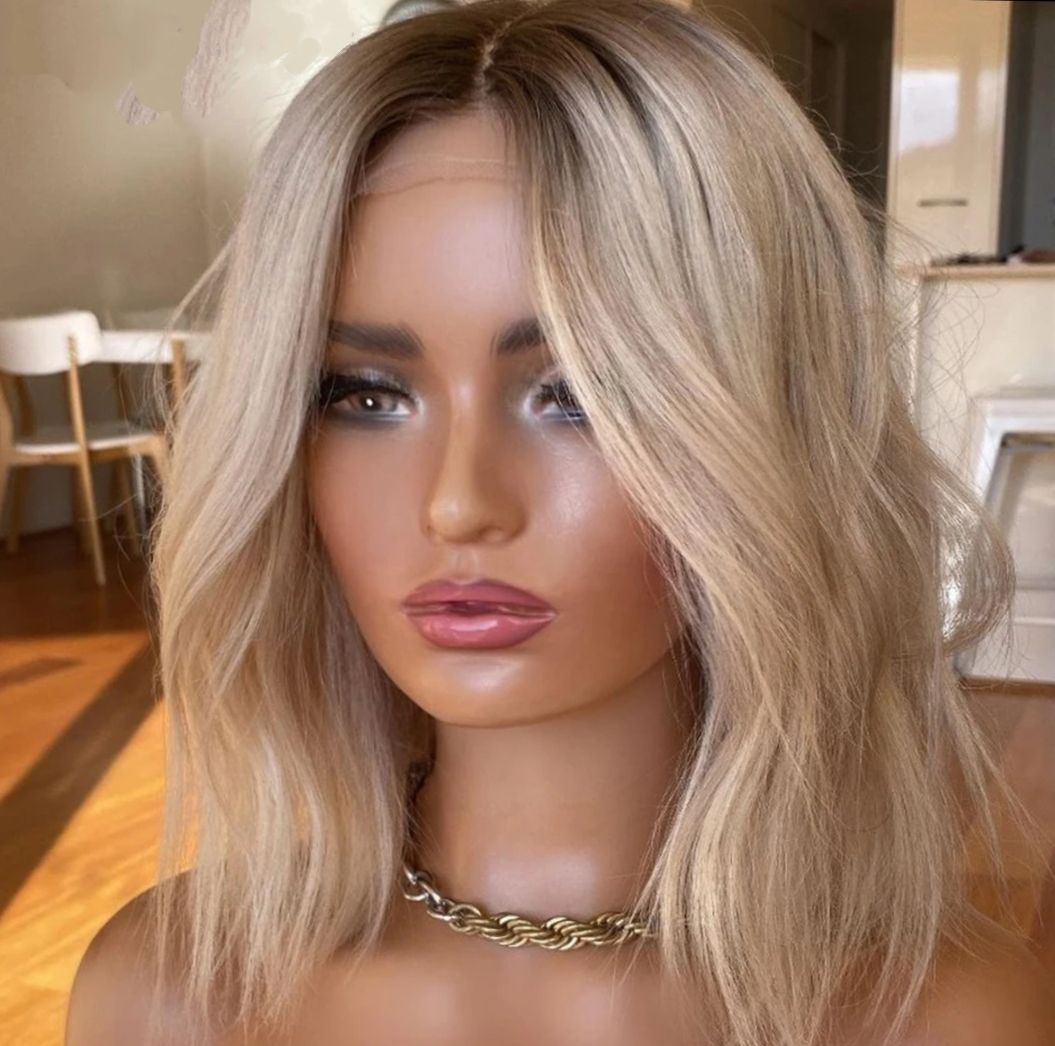 Ashley Wig | Creamy Blonde Ombre Human Hair Lace Front