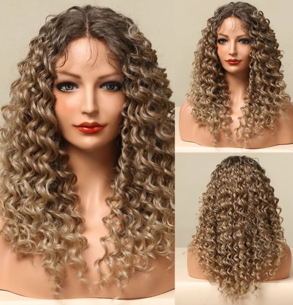 Tania Wig | Dark Blonde Balayage Curly Lace Front