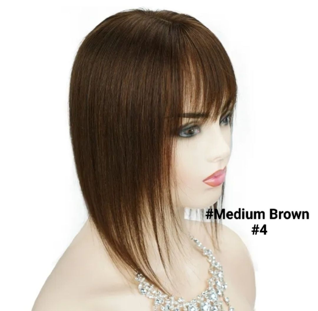 HUMAN HAIR TOPPER Fringe | Silk Base 13x14cm