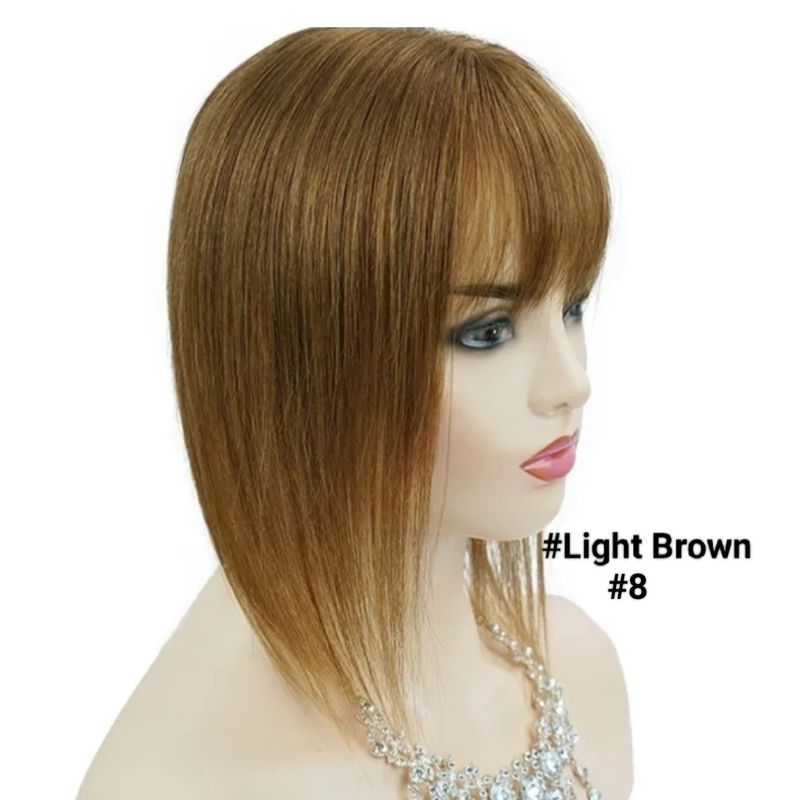 HUMAN HAIR TOPPER Fringe | Silk Base 13x14cm