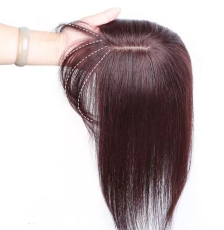 HUMAN HAIR TOPPER Fringe | Silk Base 13x14cm