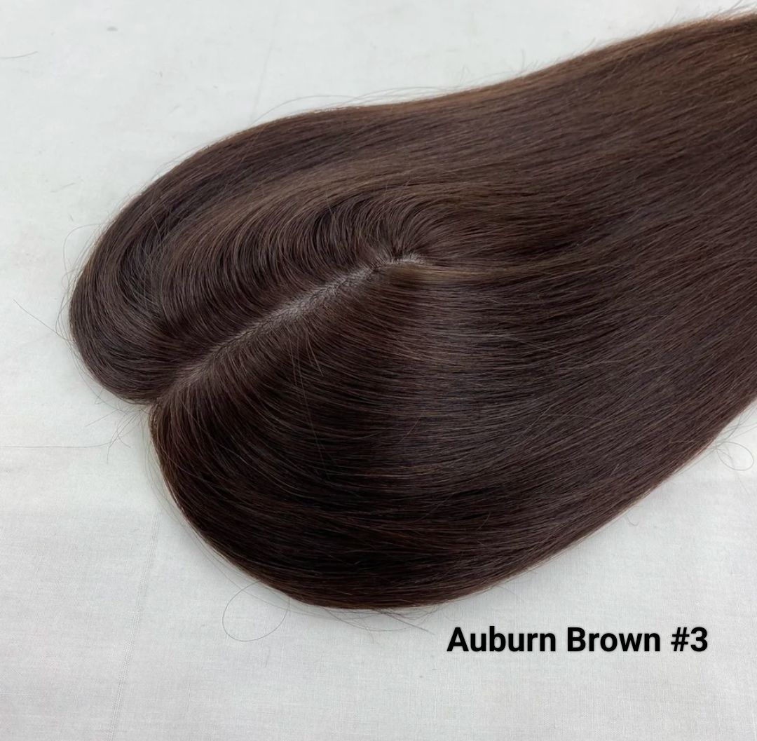 HUMAN HAIR TOPPER Silk Base 12x13cm | 13x15cm | 16x18cm