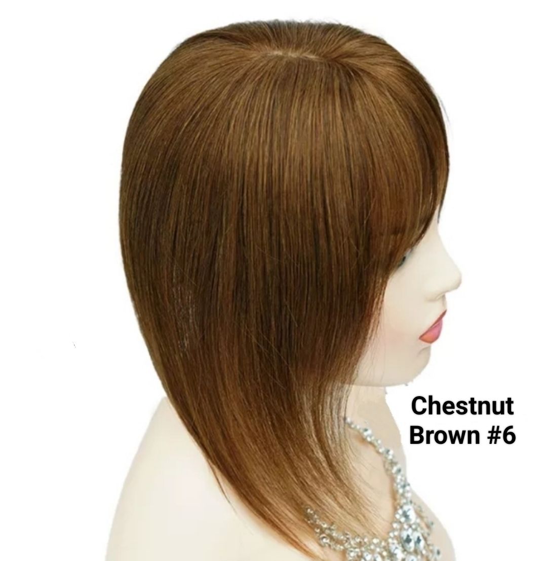 HUMAN HAIR TOPPER Fringe | Silk Base 13x14cm
