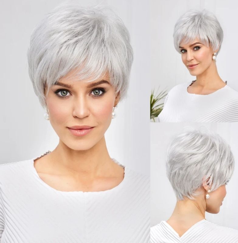 Shoni Wig | Silver Mix 50% Human Hair Blend