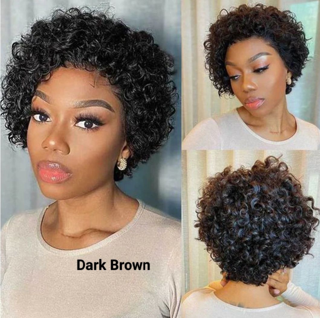 Faye Wig | Black with Burgundy Highlights Human Hair