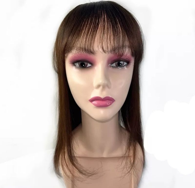 HUMAN HAIR TOPPER Fringe | PU Base