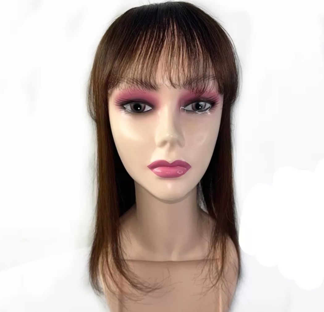 HUMAN HAIR TOPPER Fringe | PU Base