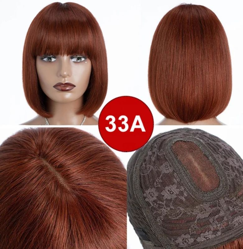 Rudy Wig | Short Human Hair with Fringe