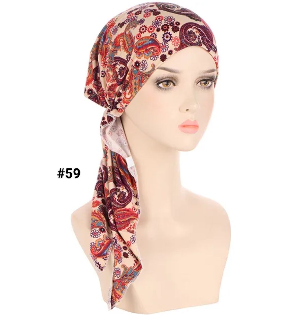 TIE BACK PRINTED TURBAN