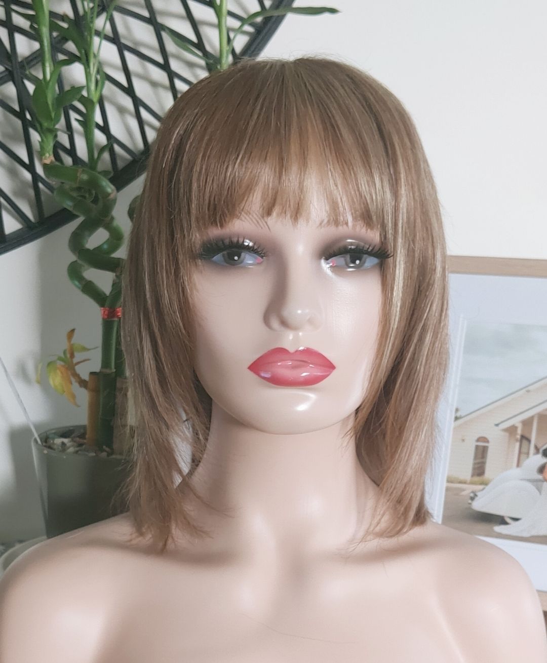 Kaela Wig | Dark Blonde with Streaks Human Hair