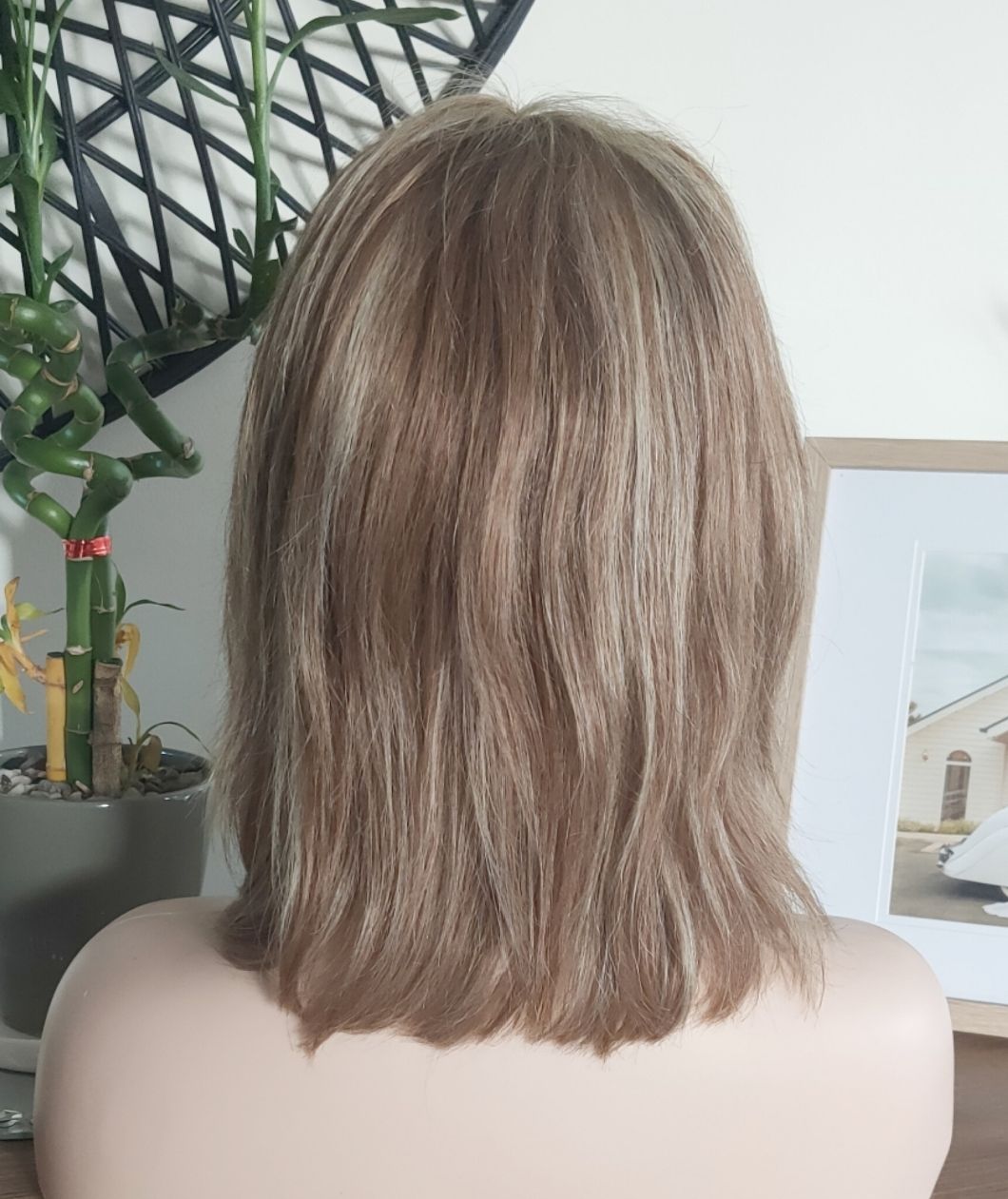 Kaela Wig | Dark Blonde with Streaks Human Hair