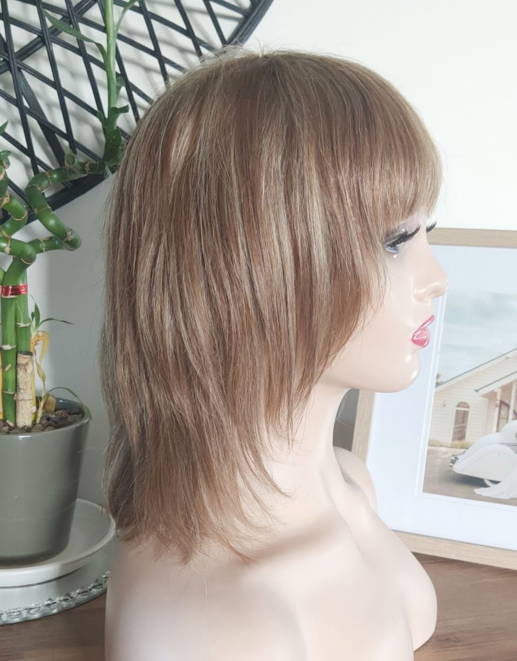 Kaela Wig | Dark Blonde with Streaks Human Hair