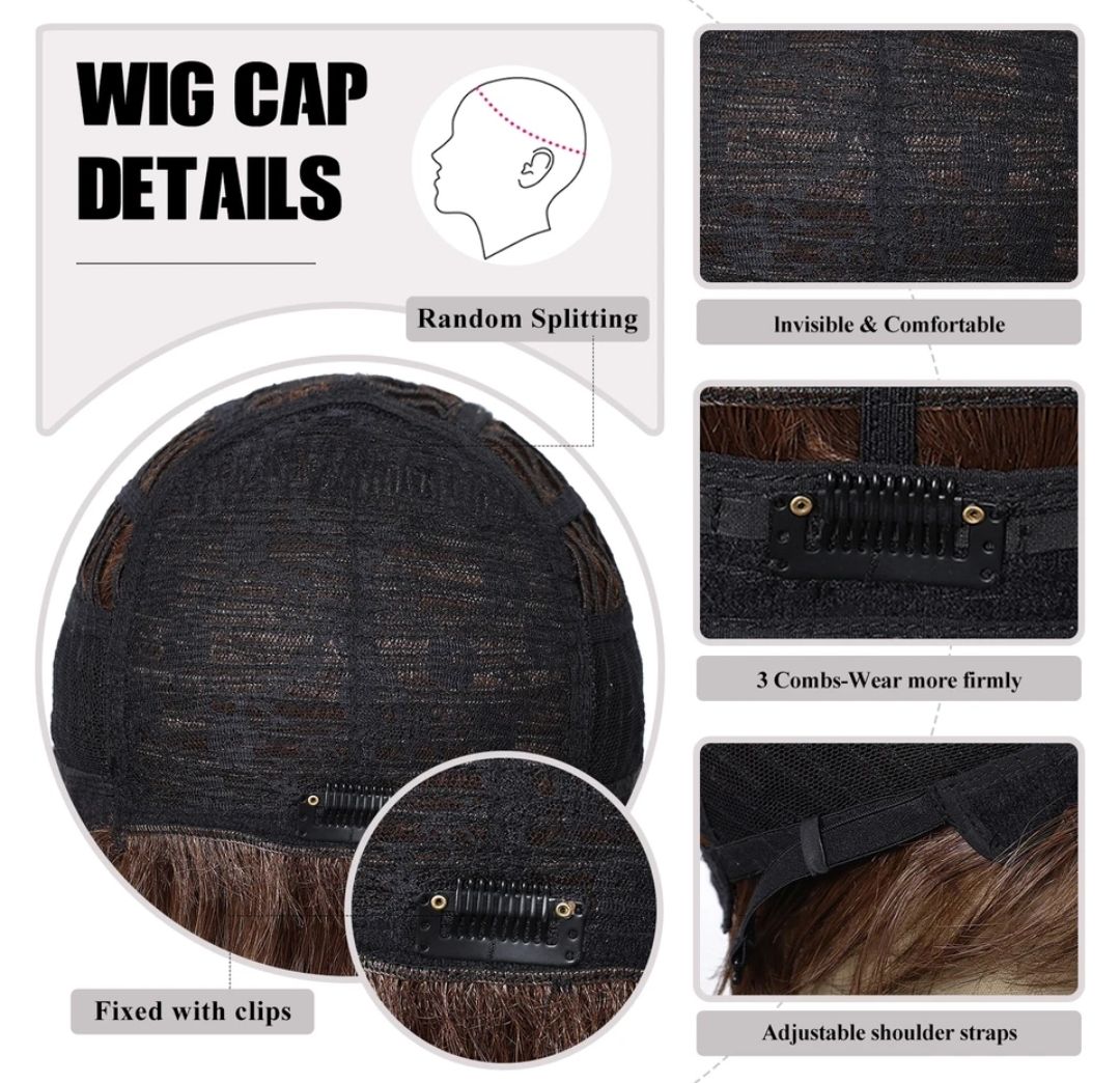 Alexandra Wig | Dark Brown Human Hair 50% Blend
