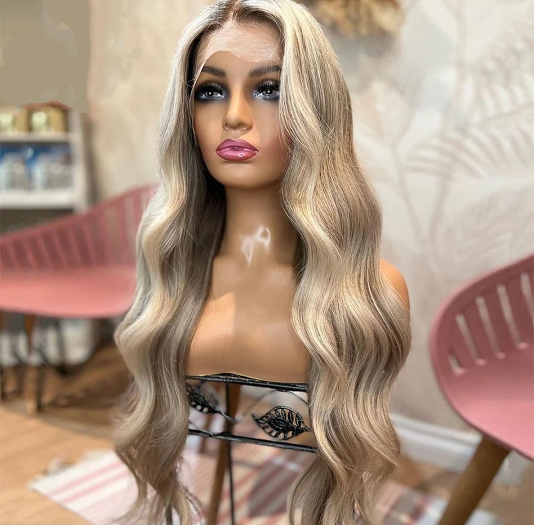 Jayleen Wig | Pearl Blonde Highlights Human Hair