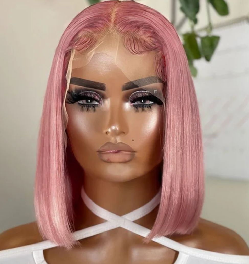 Christine Wig | Dusty Pink Human Hair 
