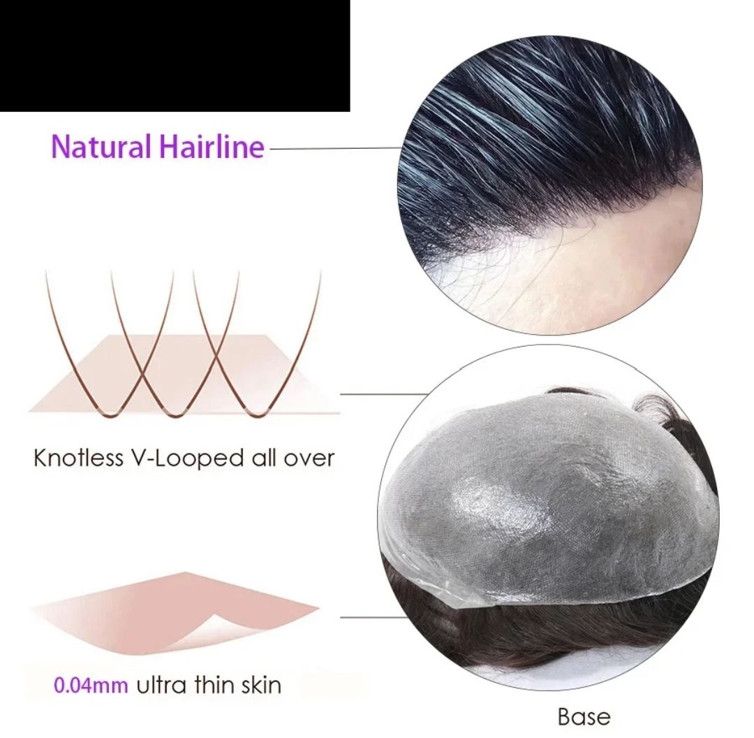 JAMES | MENS TOUPEE HAIR SYSTEM THIN SKIN