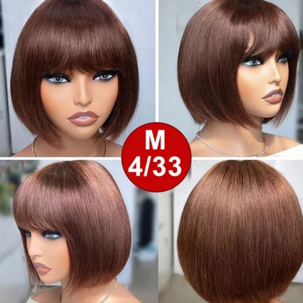 Rudy Wig | Short Human Hair with Fringe